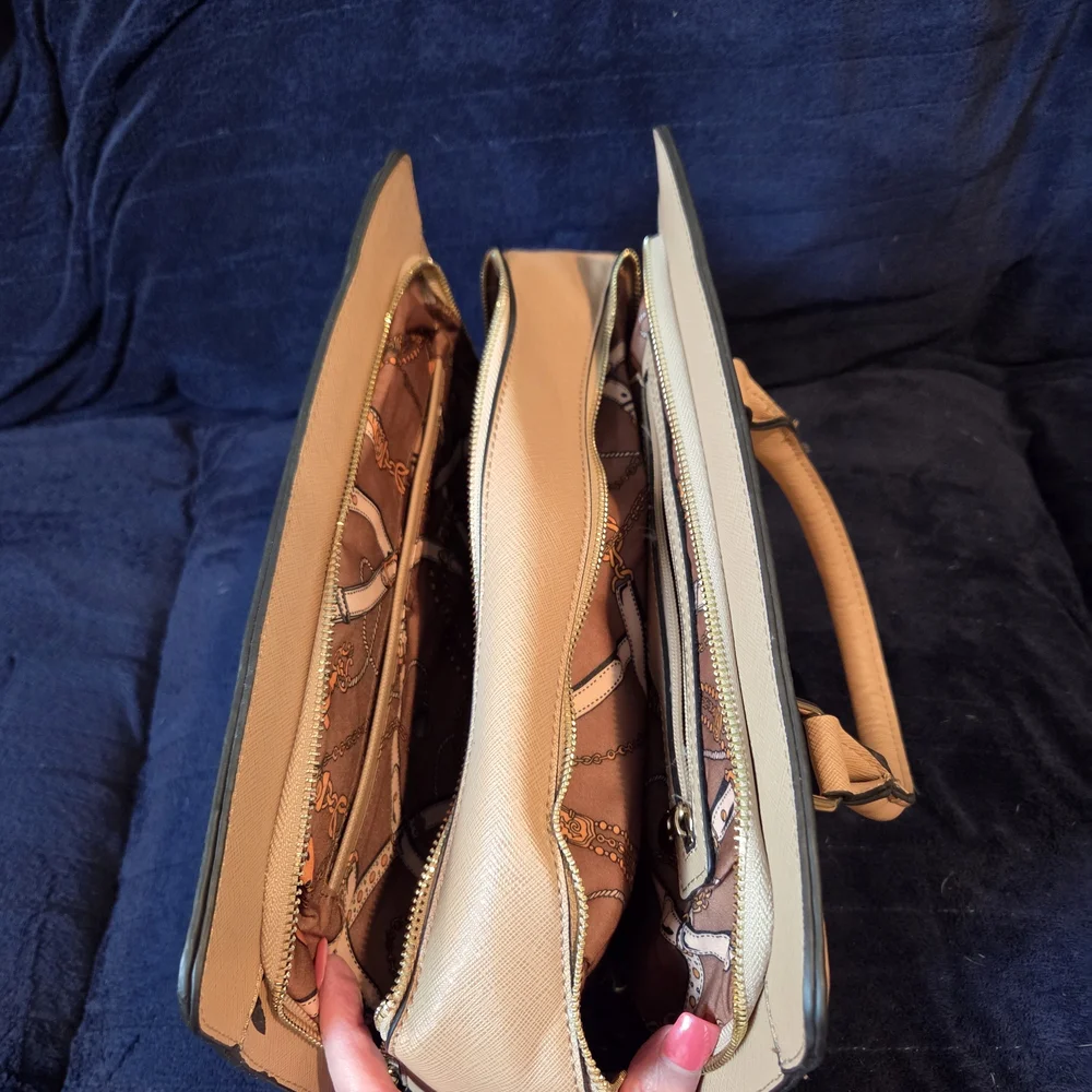 Classic Tan Top-Handle Satchel